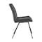 Armen Living Coronado Contemporary Dining Chair in Gray Powder Coated Finish and Gray Faux Leather, PK2 LCCDSIGR - alternate 6